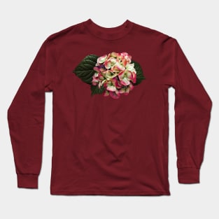 Hydrangeas - One Pink and White Hydrangea Long Sleeve T-Shirt